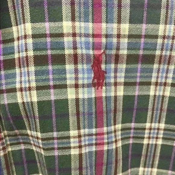 Polo by Ralph Lauren Green Plaid Men's Shirt - Picture 3 of 3